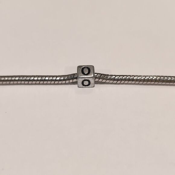 Silver O Spacer Charm for Pandora Style Bracelet - Picture 2 of 5